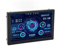 Hosie Display del Pannello del Sensore del PC, Monitor della Temperatura del Computer Supporto Multisistema IPS da 5 Pollici per