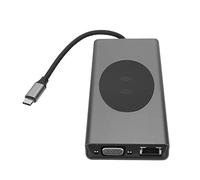 Hosie Docking Station per Computer, 4K 30Hz Grey USB C USB3.0 Dock per Giochi Ad Alta velocità (Grigio)