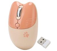Hosie Mouse Ottico, Silent Click Girl Mouse 2 modalità Wireless DPI Regolabile per la Scuola (Color Crema)