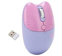 Hosie Mouse Ottico, Silent Click Girl Mouse 2 modalità Wireless DPI Regolabile per la Scuola (Viola)