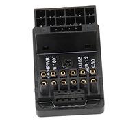 Hosie Scheda Adattatore di Alimentazione GPU, Connettore di Alimentazione Scheda Grafica da 16 Pin a 16 Pin 180 Gradi per Scheda Grafica Desktop (Nero)