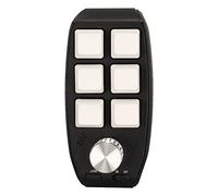 Hosie Tastierino a Una Mano, Funzionamento Semplice Programmabile Mini Tastierino 6 Tasti Connessione a Doppia modalità Ampiamente Utilizzata Generale con Manopola per PC (Bianco)
