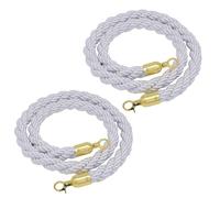 Hosifiy 2 corde di intercettazione in filo bianco da 5 piedi per guida delle persone con gancio dorato, corda di blocco per decorazione delle feste