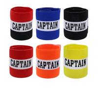 Hosifiy 6 fasce da calcio per capitano, in nylon rosso, elastico per calcio, capitano, regolabile, per giovani, adulti, sport