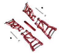 Hosim RC Alluminio Anteriore e Posteriore Sospensione A-Arms Set, Tie Bar per 1/10 Slash 2WD RC Auto Aggiornamento Parti Hop Ups, Parti di Ricambio di 2555 3631 2532 RC Crawler (ROSSO)