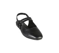 Hosis Ballerine donna in pelle con fascette aperte dietro
