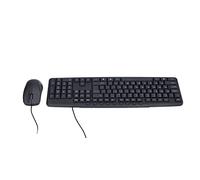 Hosit Combinazione Mouse Tastiera, Combinazione Mouse Tastiera Cablata Design Ergonomico 1000 DPI per Desktop Computer Portatile