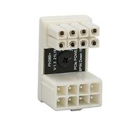 Hosit Connettore GPU PCIe, Connettore di Direzione GPU Multistrato a 8 Pin in Rame Addensato con Guscio in ABS a 180 Gradi per Scheda Grafica (PH38BW)