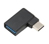 Hosit Connettore USB Femmina a USB C Maschio, Adattatore da 90 Gradi da USB a Tipo C Plug and Play in Lega di Alluminio per PC Cellulare