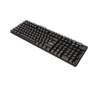 Hosit Copritasti Personalizzati, Set di Copritasti in Stile Opaco Design Ergonomico Alta Altezza PC CBSA Trasparente per Ufficio (Lettere Bianche Nere Trasparenti)