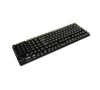 Hosit Copritasti Personalizzati, Set di Copritasti in Stile Opaco Design Ergonomico Alta Altezza PC CBSA Trasparente per Ufficio (Lettere Verdi Trasparenti Nere)