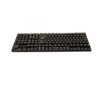 Hosit Copritasti Personalizzati, Set di Copritasti in Stile Opaco Design Ergonomico Alta Altezza PC CBSA Trasparente per Ufficio (Lettere Gialle Trasparenti Nere)