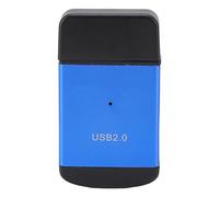 Hosit Lettore di Schede, Lettore di Schede USB Plug And Play in Lega di Alluminio Forte compatibilità Massimo 480 Mbps per la Memoria (Blu)