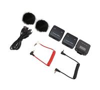 Hosit Microfono da Risvolto con Clip, Controllo del Volume a Doppio Canale Microfono da Risvolto Wireless Cancellazione del Rumore dello Schermo TFT da 2,4 G per la Registrazione per l'insegnamento