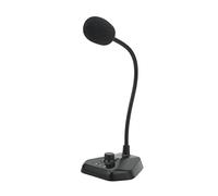 Hosit Microfono per Computer USB, Microfono a Condensatore da Tavolo Anti-interferenza Pulsante Mute Pickup Omnidirezionale per Videoconferenza
