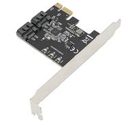 Hosit PCIE - Scheda di Espansione Slot PCIE X1 SATA a 2 Porte Buona compatibilità Desktop Scheda Adattatore PCIE a SATA a Bassa Latenza per Computer