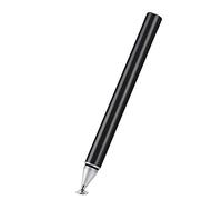 Hosit Penna a Disco in Metallo con Superficie in Pellicola Conduttiva per Animali Domestici, Stilo da Disegno, per Tutti i Moderni Dispositivi Touch Screen (Carbone Nero)