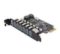 Hosit Scheda di Espansione PCI Express Alimentazione Stabile 7 Porte USB3.2 Scheda di Espansione PCIE a 7 Porte Facile Accesso per unità CD Dvd