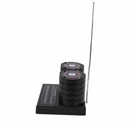 Hosit Sistema di Chiamata Wireless, Sistemi Cercapersone con Chip Professionali Plug And Play da 1 a 10 Pratico Conveniente da 100 a 240 V per Negozi di Auto (Spina UE)