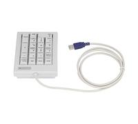 Hosit Tastierino Numerico Meccanico, Incisione Laser Plug And Play Tastierino Numerico a 21 Tasti Mini USB Portatile Cablato a 21 Tasti Antispruzzo con Piedini Antiscivolo per PC Desktop per Laptop