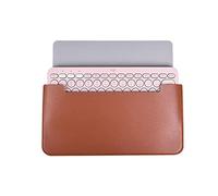 Hosoncovy Custodia per tastiera portatile in pelle PU Custodia da viaggio Custodia protettiva antipolvere per tastiera Bluetooth Logitech K380 Multi-Device (marrone)