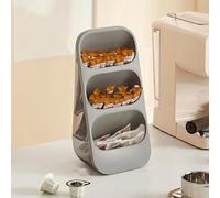 Hosoncovy Organizer per bustine di tè, capsule di caffè, zucchero, 3 strati, contenitore per bustine di tè, porta bustine di tè, scaffale per bustine di tè, supporto per armadietti e piani di lavoro