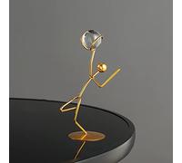 Hosoncovy Pallacanestro Sport Ornamento Metallo Pallacanestro Giocatore di Pallacanestro Scultura di Cristallo Bball Ornamento per Casa Ufficio Decorazione per Amante di Basket Regalo (Jump Shot)