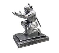 Hosoncovy Portapenne magnetico Warrior Executive Knight con spada d'argento, decorazione per la casa da scrivania, statuetta di soldato esecutivo cavaliere cavaliere per occhiali, regalo per uomini e