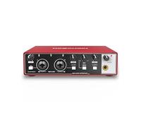 HOSONGIN Interfaccia audio USB per principianti - 24 bit/192 kHz, alimentazione phantom 48 V, registrazione Plug & Play per podcast/voce/chitarra/Youtube, PC/Mac/iOS compatibile (New Red Metal)