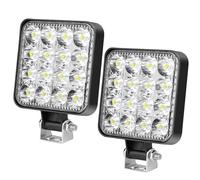 HOSPAOP Faro da lavoro a LED, 12 V, 48 W, per fuoristrada, IP67, illuminazione per trecker escavatore, SUV, UTV ATV, confezione da 2