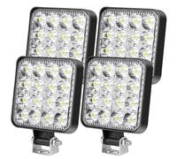 HOSPAOP Faro da lavoro a LED, 12 V, 48 W, per fuoristrada, IP67, per retromarcia, per trecker escavatore, SUV, UTV ATV, 4 pezzi