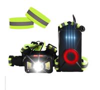 HOSPAOP Lampada da corsa al petto jogging 500 lumen - Lampada a LED ricaricabile con USB, barra regolabile a 65°, impermeabile, per corsa, ciclismo, avventura, attività all'aperto