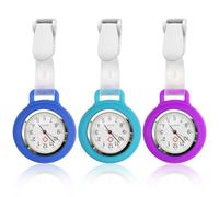 HOSPAOP Orologi da Infermiera Con Clip, 3 Pezzi, Analogico, Al Quarzo, da Tasca, in Silicone, per Uomo