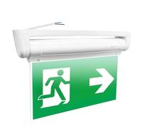 HOSPAOP Segnale di fuga a LED retroilluminante, illuminazione di emergenza con batteria di emergenza 3 ore, 6 cartelli di uscita di emergenza, luce di emergenza retroilluminante