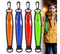 HOSPAOP Zaino con luce lampeggiante a LED, ricaricabile, USB, riflettente, luce di sicurezza per zaini, corsa, jogging, passeggino, 4 pezzi