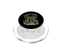 Hospice Nurse perché la vita merita cura e amore PopSockets PopGrip per MagSafe