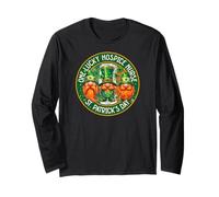 Hospice Nurse Squad St Patrick’s Day Gnomes Matching Maglia a Manica