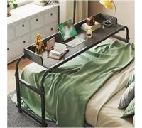 Hospital Bed Table,Rolling Laptop Desk Overbed Table Con Ruote Per Comodini Mobili Su Ruote Postazione Di Lavoro Portatile In Piedi, Lavoro Di Studio, Colore Legno Medico Ospedaliero(Color:Nero)