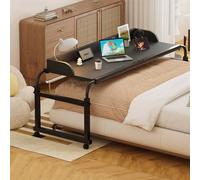 Hospital Bed Table，tavolino Da Divano Per Pc Tavolino Mobile Tavolino Colazione Da Letto Tavolino Con Ruote Tavolino Computer Tavolino Da Letto Con Ruote(Color:Nero+)