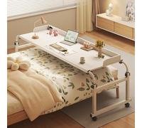 Hospital Bed Table,Tavolino Sopraletto Regolabile Da 115-210 Cm Con Ruote Tavolo Medico Con Rotelle Per La Casa Tavolo Portatile Per Laptop Desktop Mobile(Color:Bianco)