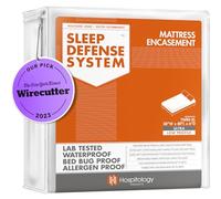 HOSPITOLOGY PRODUCTS Mattress Encasement - Zippered Bed Bug Dust Mite Proof Hypoallergenic - Sleep Defense System - Twin XL - Waterproof - Stretchable - Ultra Low Profile 6" Depth - 38" W x 80" L