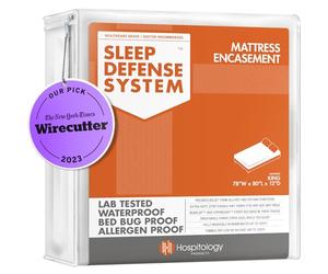 Hospitology The Original Sleep Defense System - Waterproof/Bed Bug/Anti-Acari - Premium con Zip per Materasso e ipoallergenico Protector
