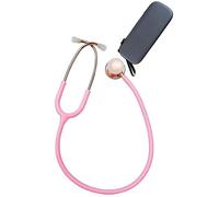 Hospitrix Stetoscopio Professionale Line con Incisione e Custodia (Rosa/Gold Edition)