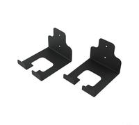 Hosrivae 2 grucce per attrezzi da giardino, resistenti, con montaggio a parete, in ferro antiruggine, con cuscinetti in gomma, per garage, capanno, cortile, nero