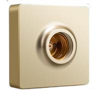 Hosrivae 2 portalampada con attacco E27, base per plafoniera, con conduttore puro, materiale PC resistente al fuoco, base per lampada da parete, bianco (oro)