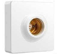 Hosrivae 2 portalampada con attacco E27, base per plafoniera, con conduttore puro, materiale PC resistente al fuoco, base per lampada da parete, bianco (bianco)