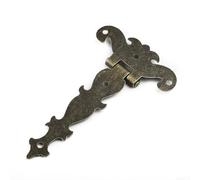 Hosrivae 2 pz scatola bronzo con lega testa testa zinco viti vintage cerniere porta hardware cerniere armadio stile antico decorativo retrò