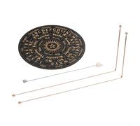 Hosrivae 99.9 Set di canne da rabdomanzia, in rame, con pendolo e tappetino per traboccare per divinazione in acqua, caccia al tesoro, rilevamento minerale, 2 pezzi