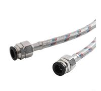 Hosrivae Altezza a innesto con miscelatore doccia in ottone 800 mm code in acciaio inox per camper caldo/freddo - Rubinetto effetto cromato compatto 115 mm 12 mm comando camper monocomando