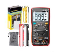 Hosrivae AN8009 Multimetro digitale con rilevamento NCV, 9999 conteggi, True RMS, tensione e corrente AC/DC, resistenza, capacità, diodo, temperatura, Hz, display retroilluminato, alloggiamento ABS